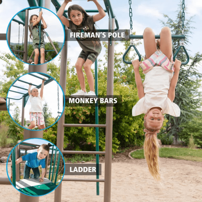 Lifetime Monkey Bar Adventure Steel Swing Set Playset