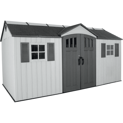Lifetime Outdoor Storage Shed Dual Entry Gray 4.57m x 2.44m