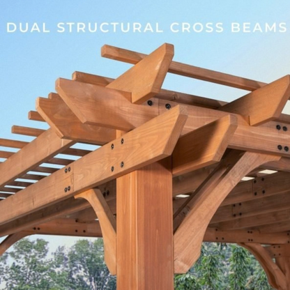 Beaumont Cedar Wood Pergola 4.3m x 3.7m