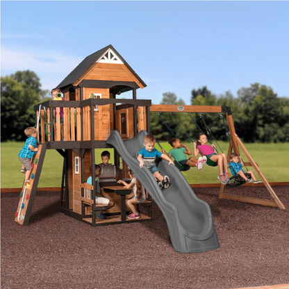 Canyon Creek All Cedar Wooden Swing Set Playset