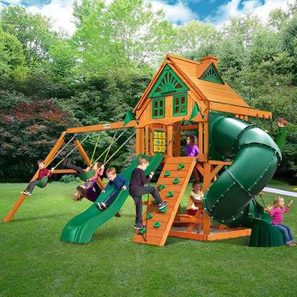 Gorilla Playsets Mountaineer Treehouse Wooden Swing Set