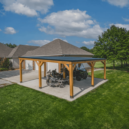 Backyard Discovery Kingsport Cedar Wood Carport 6.1m x 6.1m