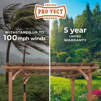 Beaumont Cedar Wood Pergola 4.3m x 3.7m