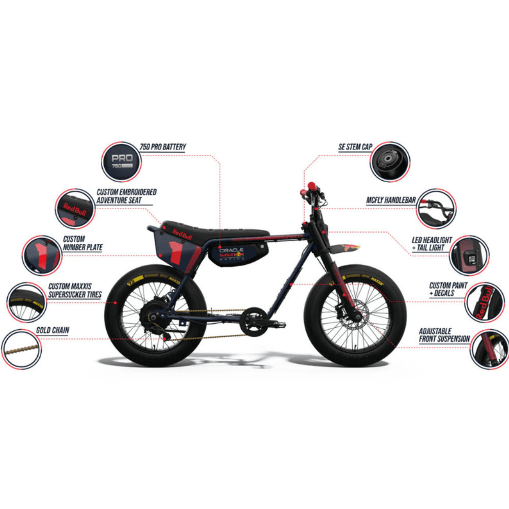 SUPER73 Oracle Red Bull Racing Z Adventure Electric Bike Blue
