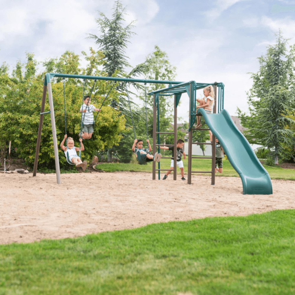 Lifetime Monkey Bar Adventure Steel Swing Set Playset