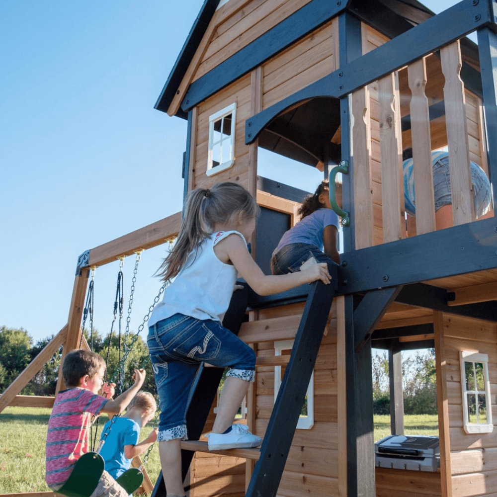 Canyon Creek All Cedar Wooden Swing Set Playset