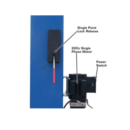 Atlas BP8000 3628.7kg Baseplate 2-Post Lift 2.74m