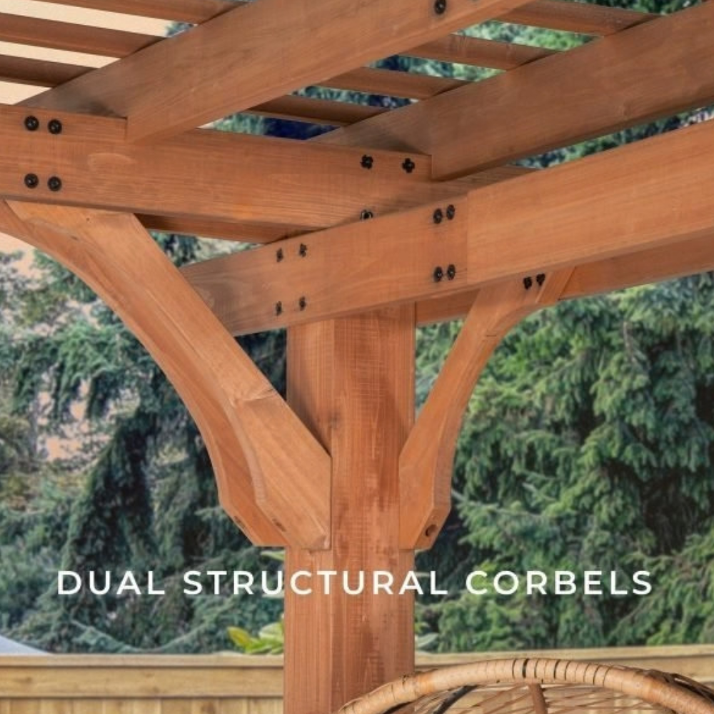 Beaumont Cedar Wood Pergola 4.3m x 3.7m