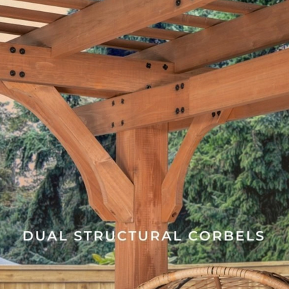 Beaumont Cedar Wood Pergola 4.3m x 3.7m