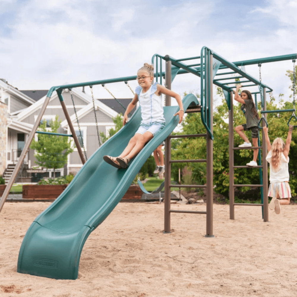 Lifetime Monkey Bar Adventure Steel Swing Set Playset