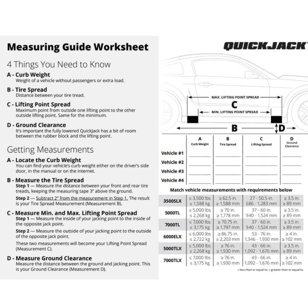 QuickJack BL-3500SLX Portable Car Lift