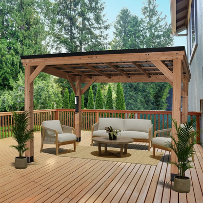 Beaumont Cedar Wood Pergola 4.3m x 3.7m