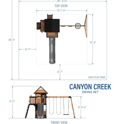 Canyon Creek All Cedar Wooden Swing Set Playset